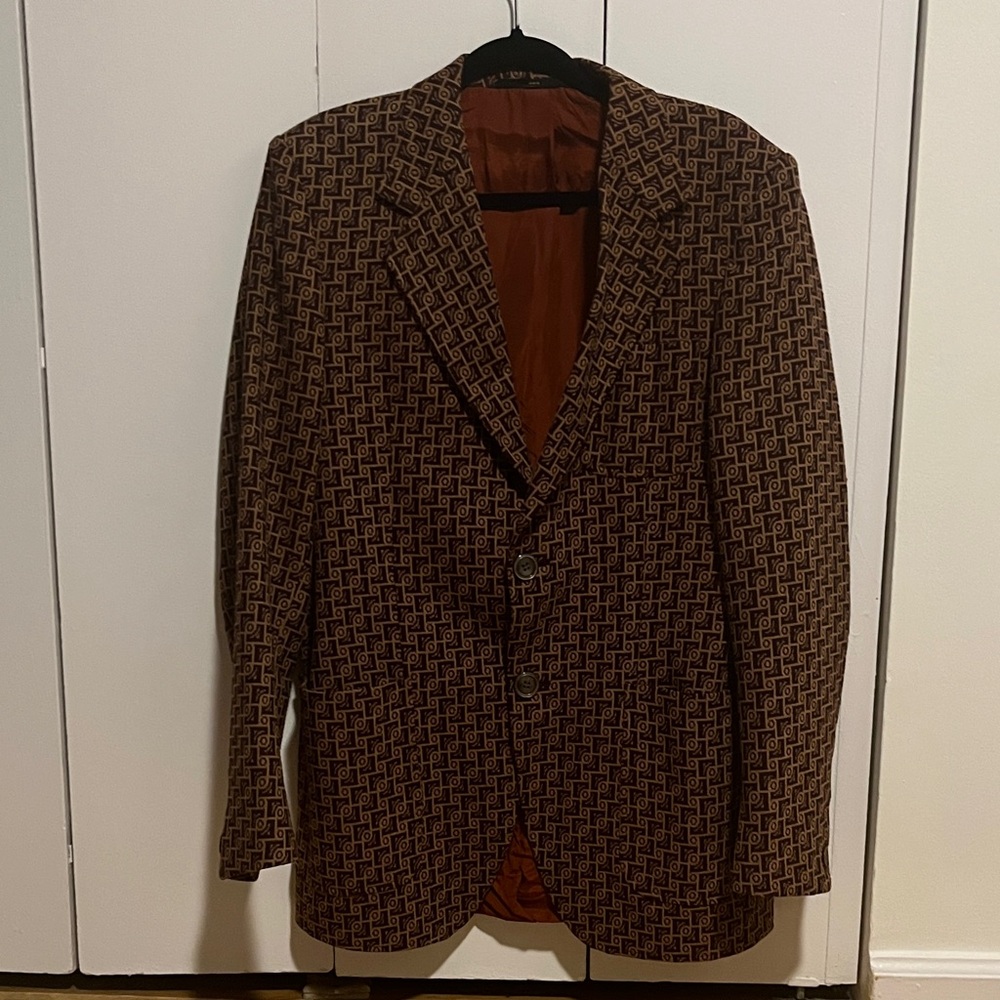 Stylish Brown Patterned Blazer